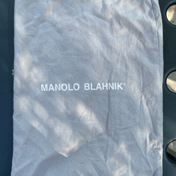 Manolo Blahnik Pumps Black Leather Calf BB Heels Shoes - Picture 6 of 6